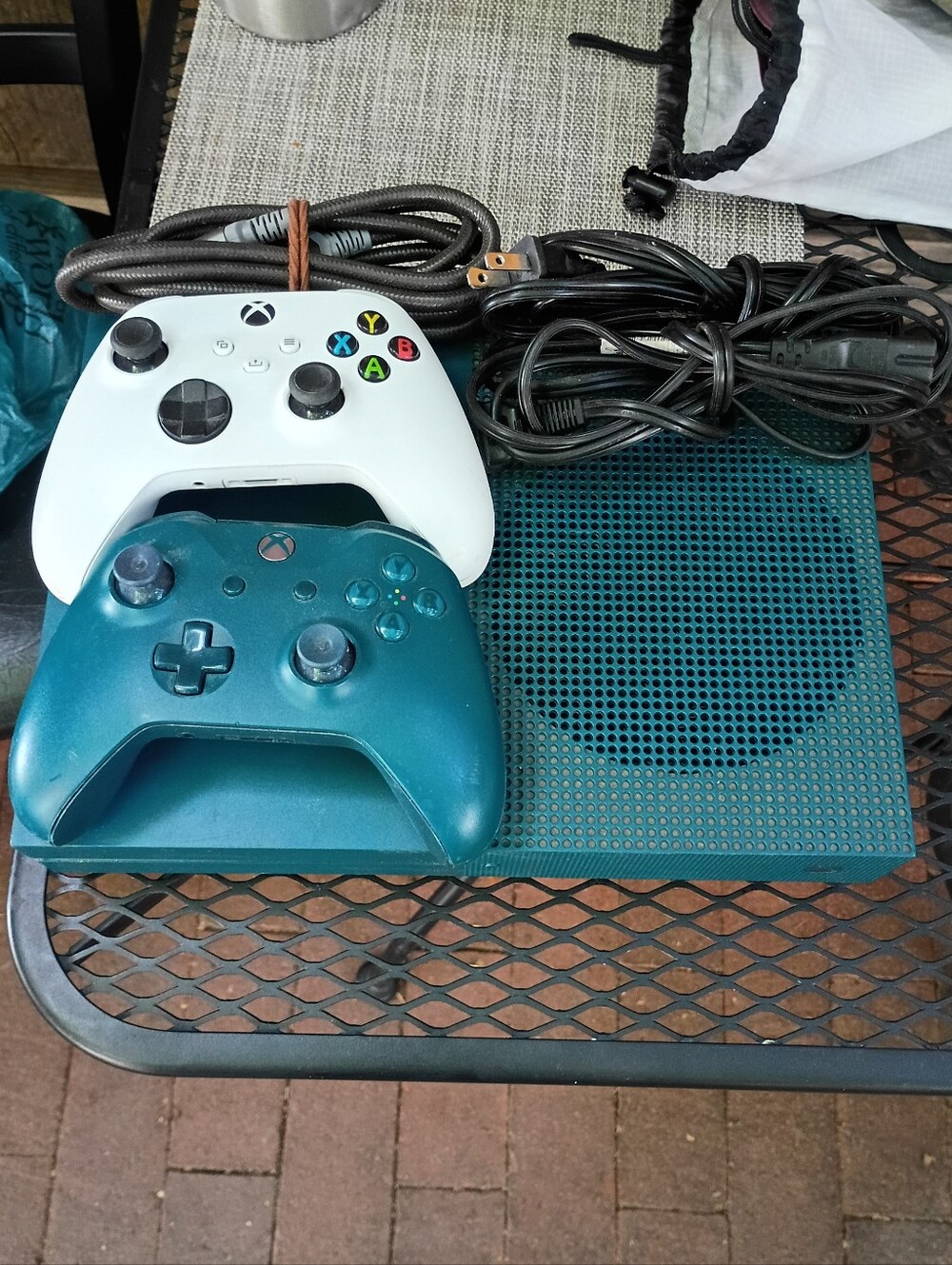 Teal Xbox One S Console 2 Controllers  Microsoft